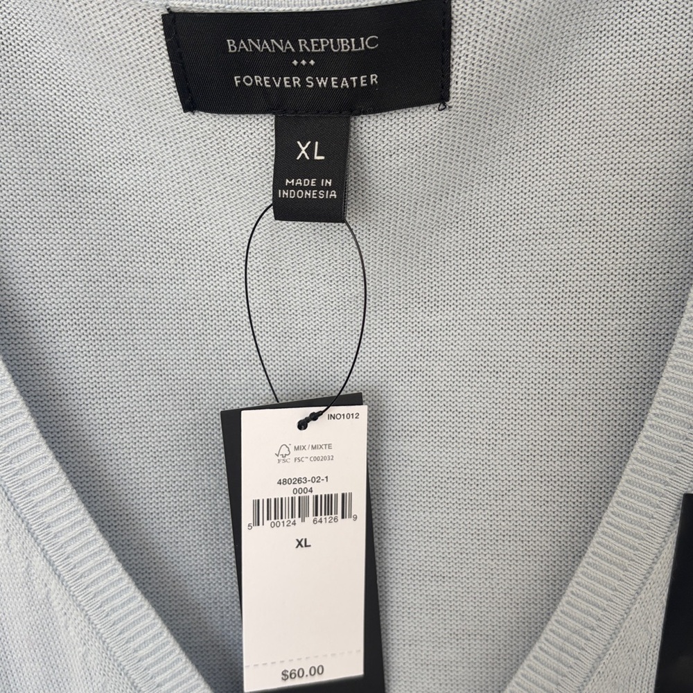 Banana Republic blue V-neck sweater - Picture 2 of 3